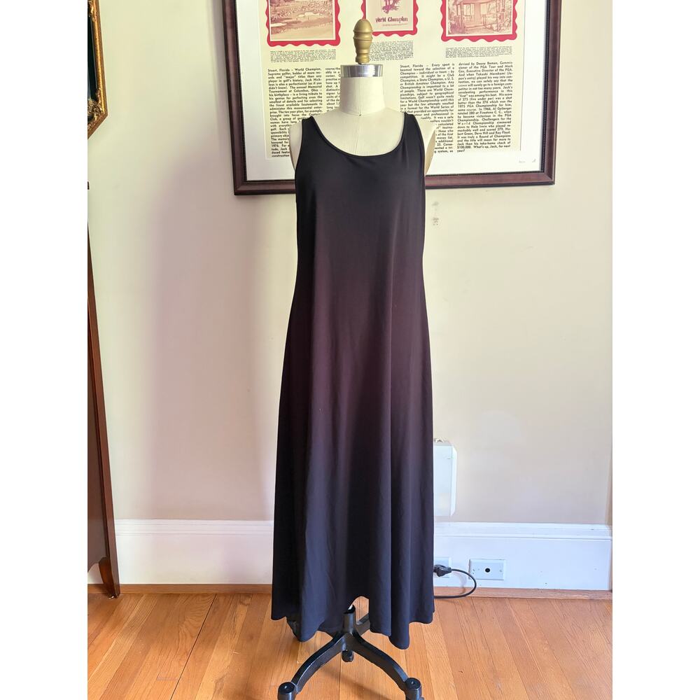Eileen Fisher Fine Jersey Crew Neck Dress in black Size S NWOT - Picture 2 of 6